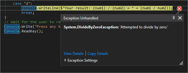 Visual Studio Code 编辑器的屏幕截图，显示了一行以黄色突出显示，并出现