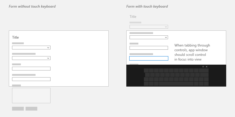 窗体中的控件上的选项卡焦点