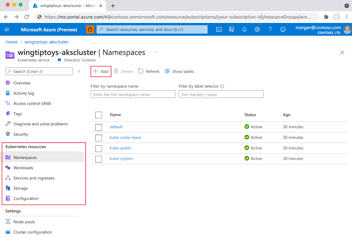 Kubernetes 資源視圖。
